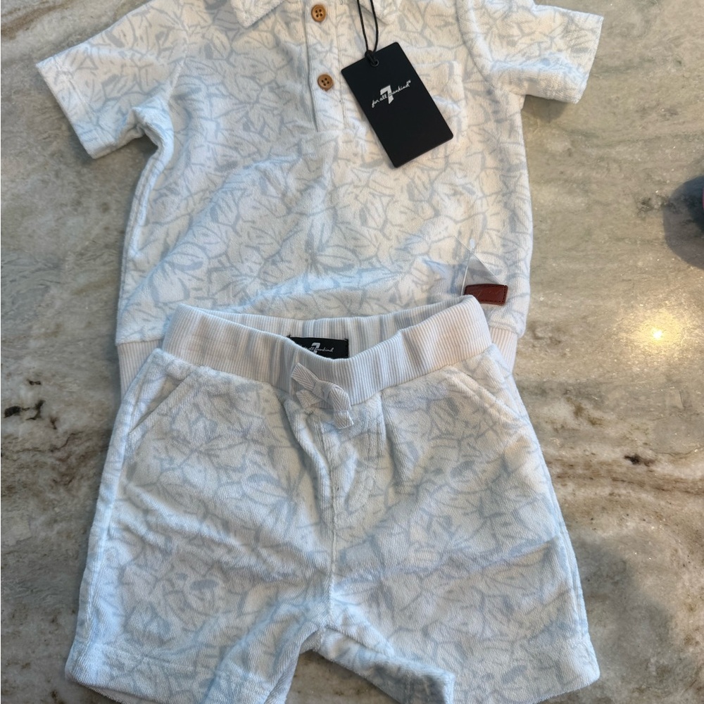 7 For All Mankind White Baby Outfit